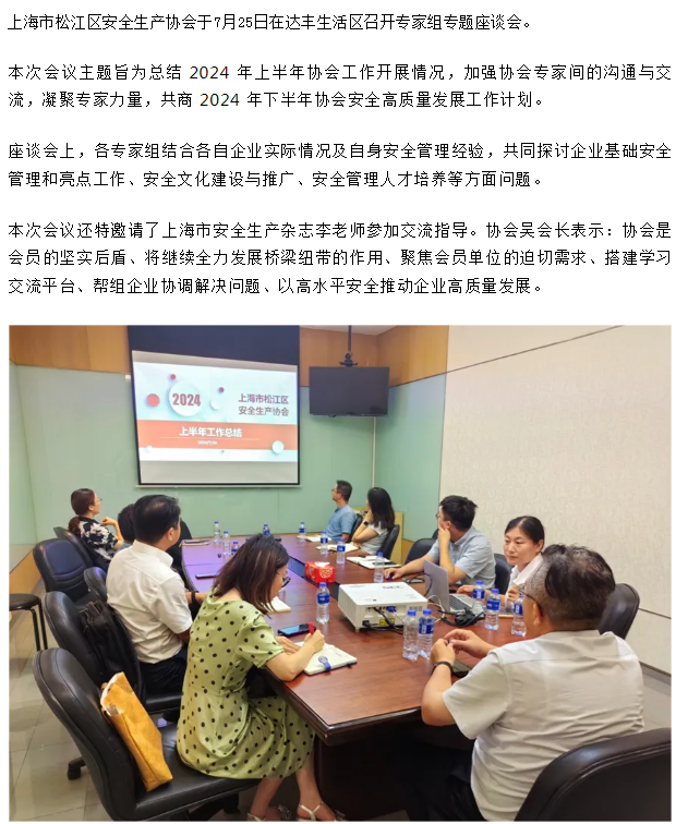 上海市松江区安全生产协会召开专家组专题座谈会.png